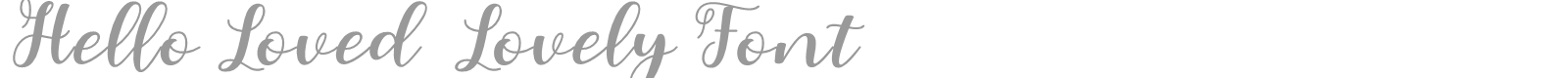 Hello Loved Lovely font preview